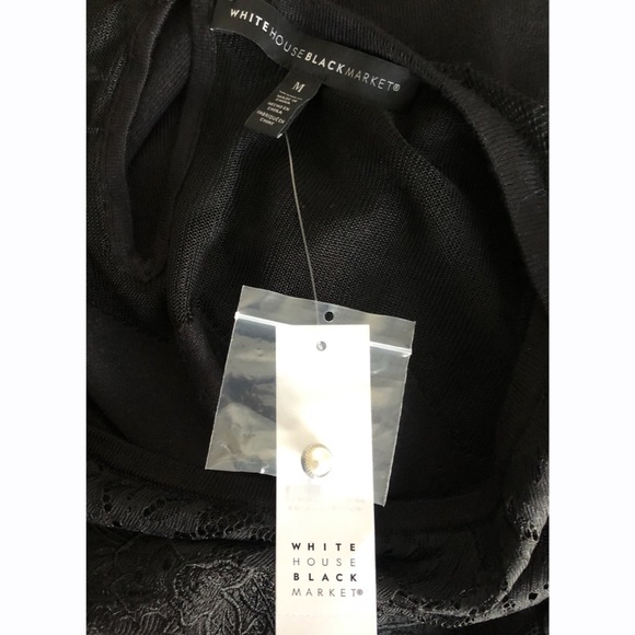 White House Black Market Black Tunic Size Medium - Picture 6 of 6